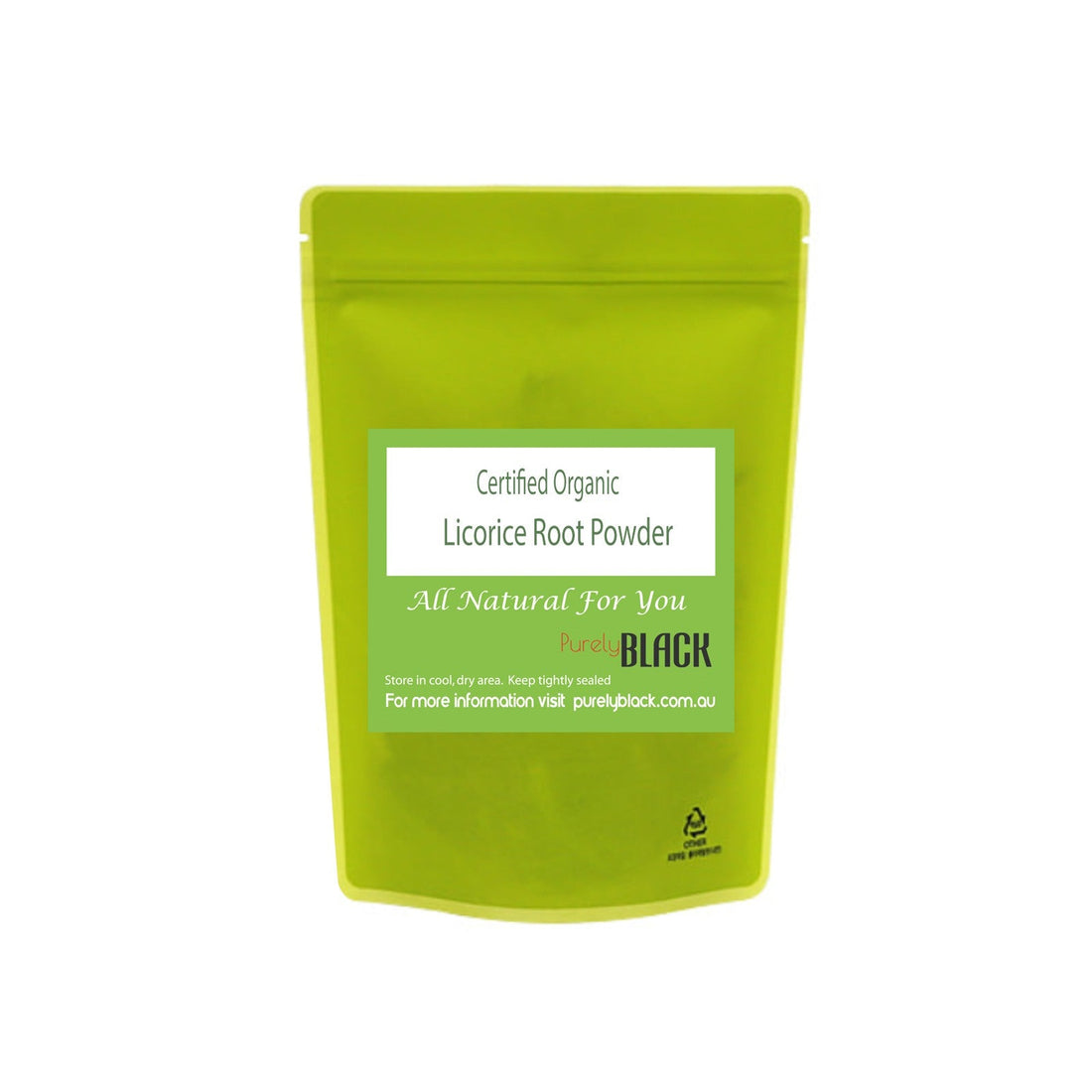 Pure organic licorice root powder for skin benefits and DIY facial formulations