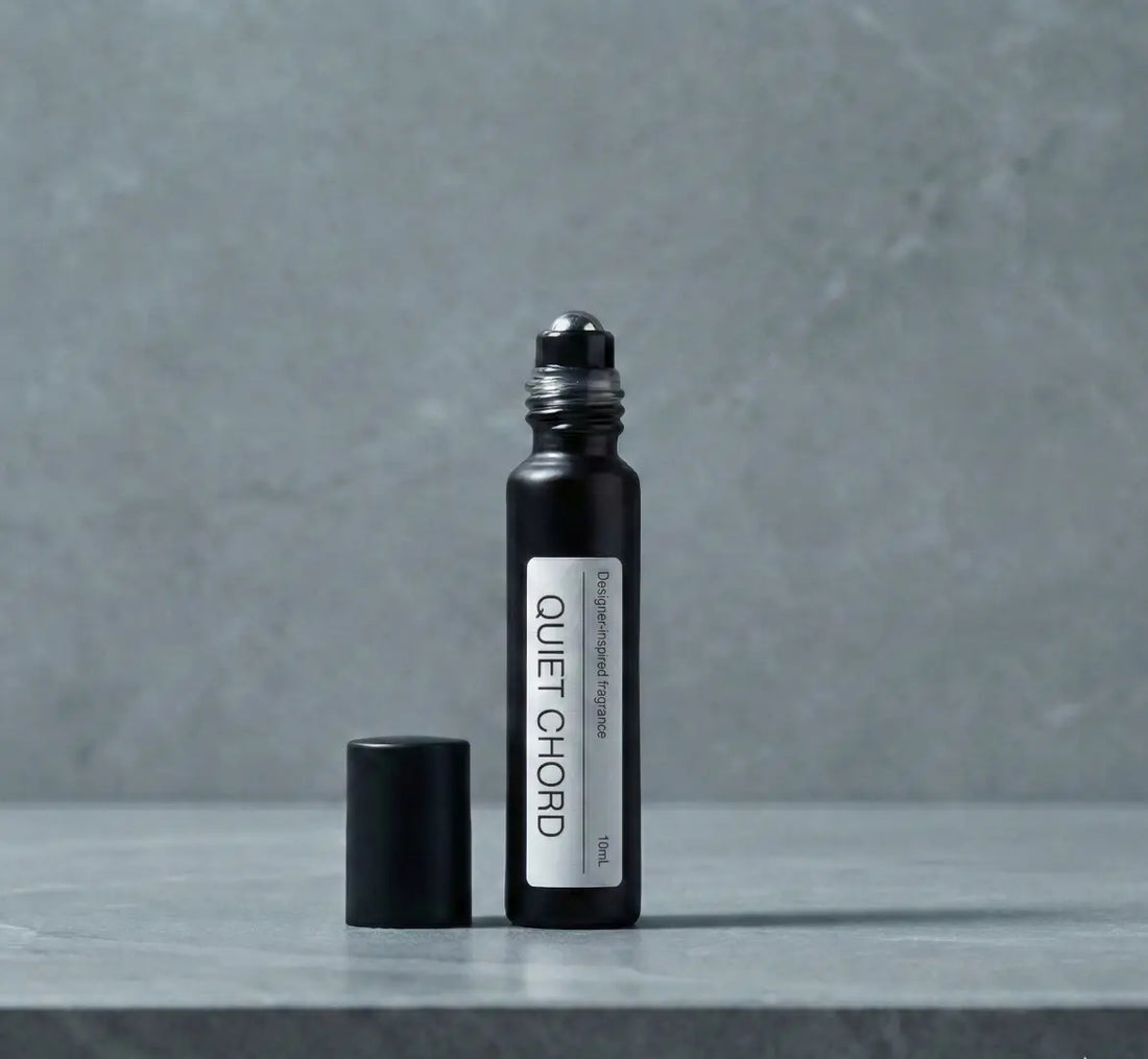 Best Aesop Tacit alternative perfume oil, Quiet Chord woody aromatic travel spray, Yuzu and basil botanical fragrance ingredients, Scent layering guide for fresh perfumes.