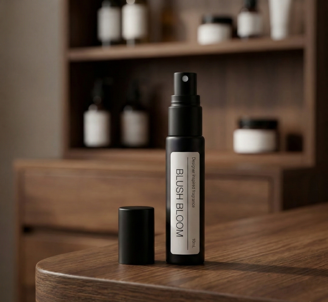 purelyBlack BLUSH BLOOM perfume oil roll-on alternative to Dior Blooming Bouquet