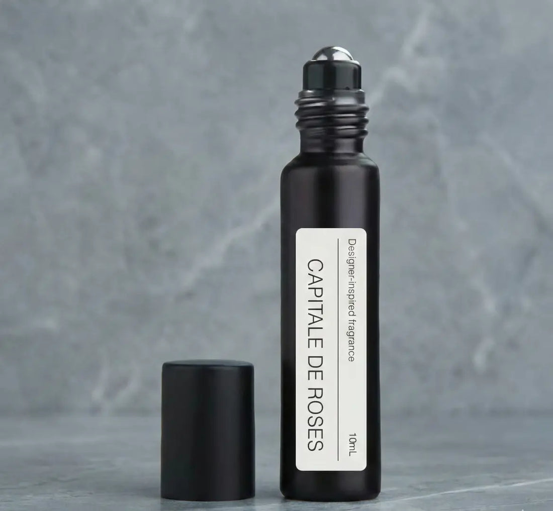 Best Diptyque Eau Capitale dupe Australia, purelyBlack CAPITALE DE ROSES perfume oil, Diptyque Eau Capitale alternative travel size sample
