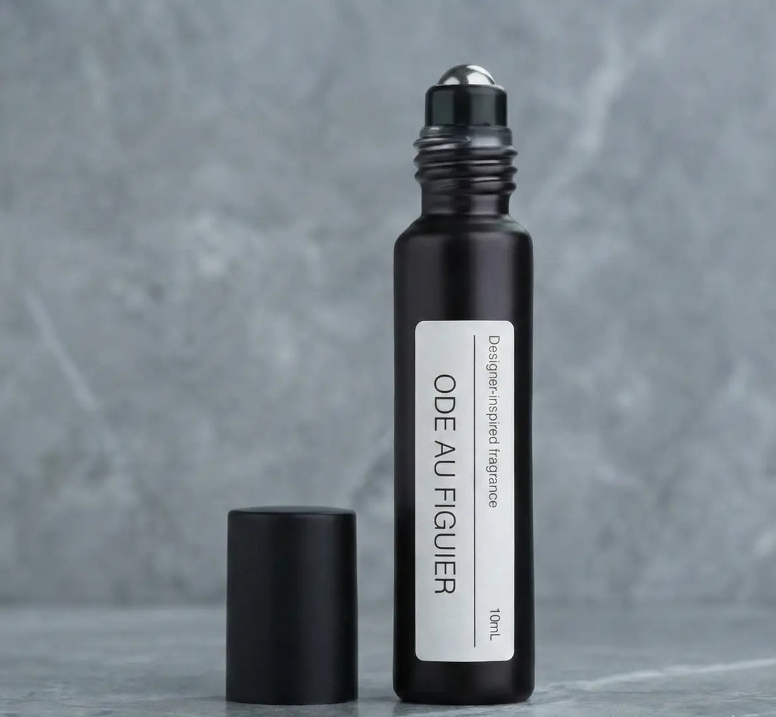 Diptyque PHILOSYKOS fragrance notes, ODE AU FIGUIER perfume oil, green fig and cedarwood scent