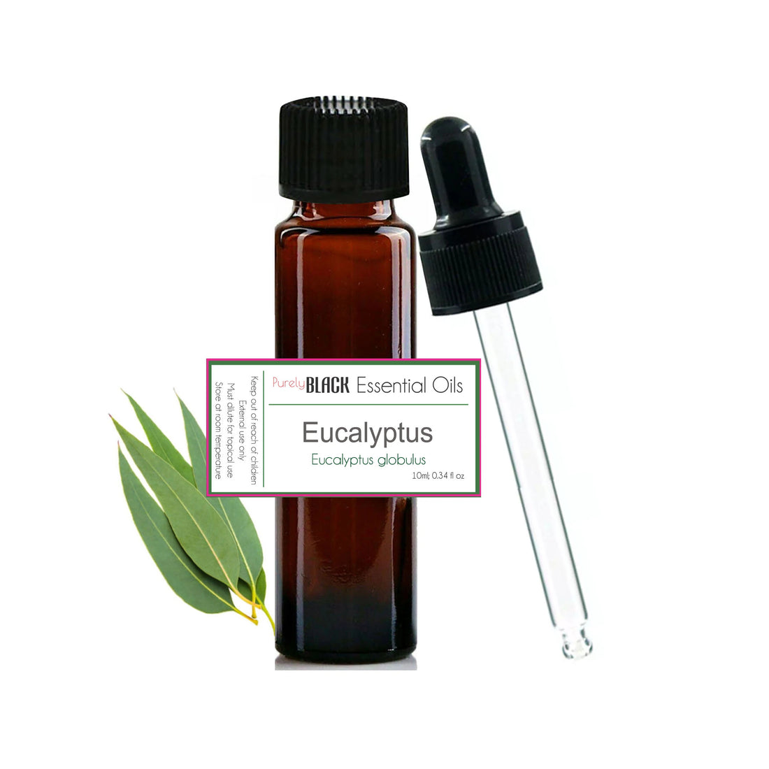 A bottle of pure eucalyptus oil next to a mop and bucket, used for natural floor cleaning in Australia.