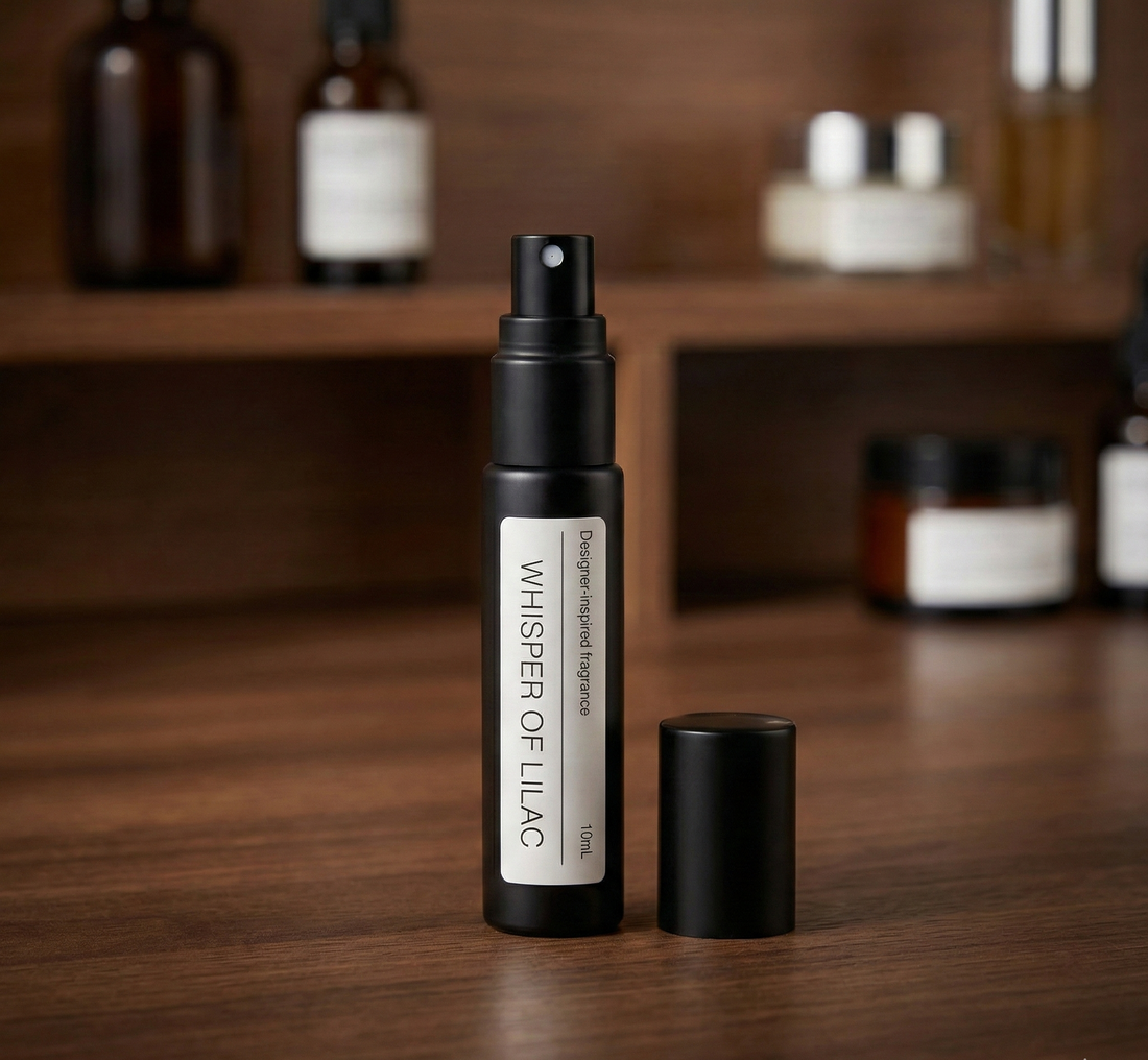 purelyBlack WHISPER OF LILAC perfume oil inspired by Frederic Malle En Passant