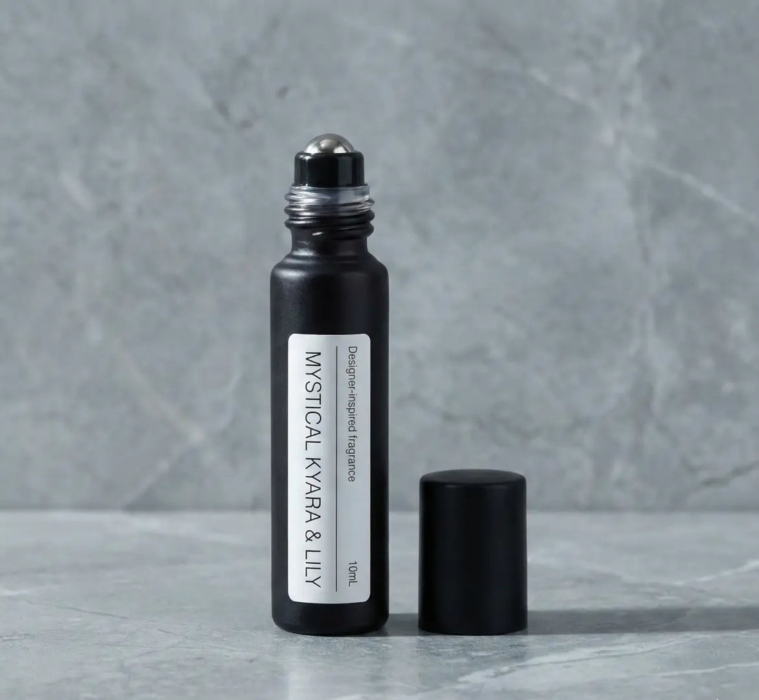 o Malone Dark Amber & Ginger Lily fragrance notes, MYSTICAL KYARA & LILY perfume oil, Kyara incense and black cardamom scent