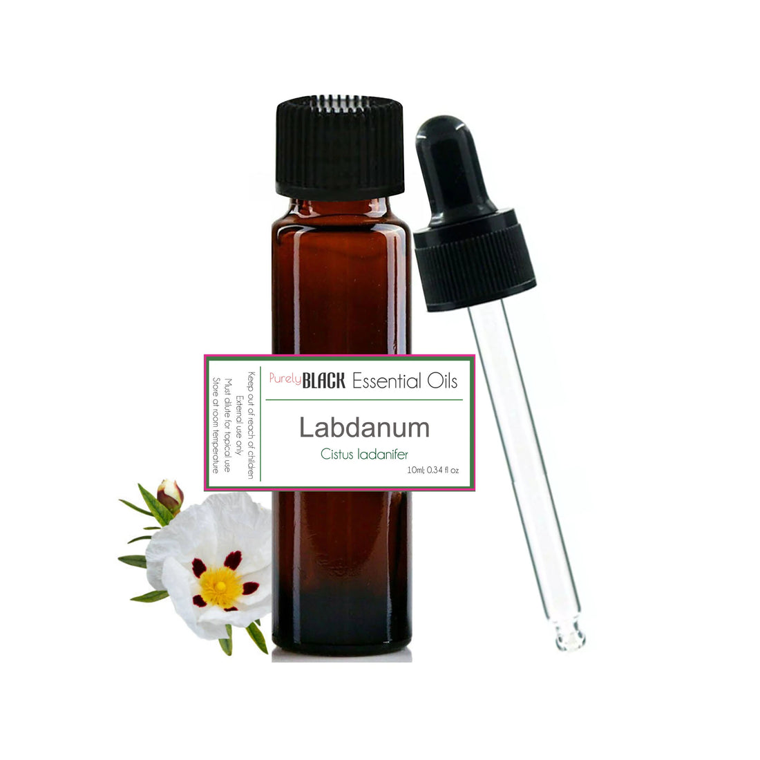A bottle of pure labdanum oil being used for natural perfumery and scent crafting in Australia.