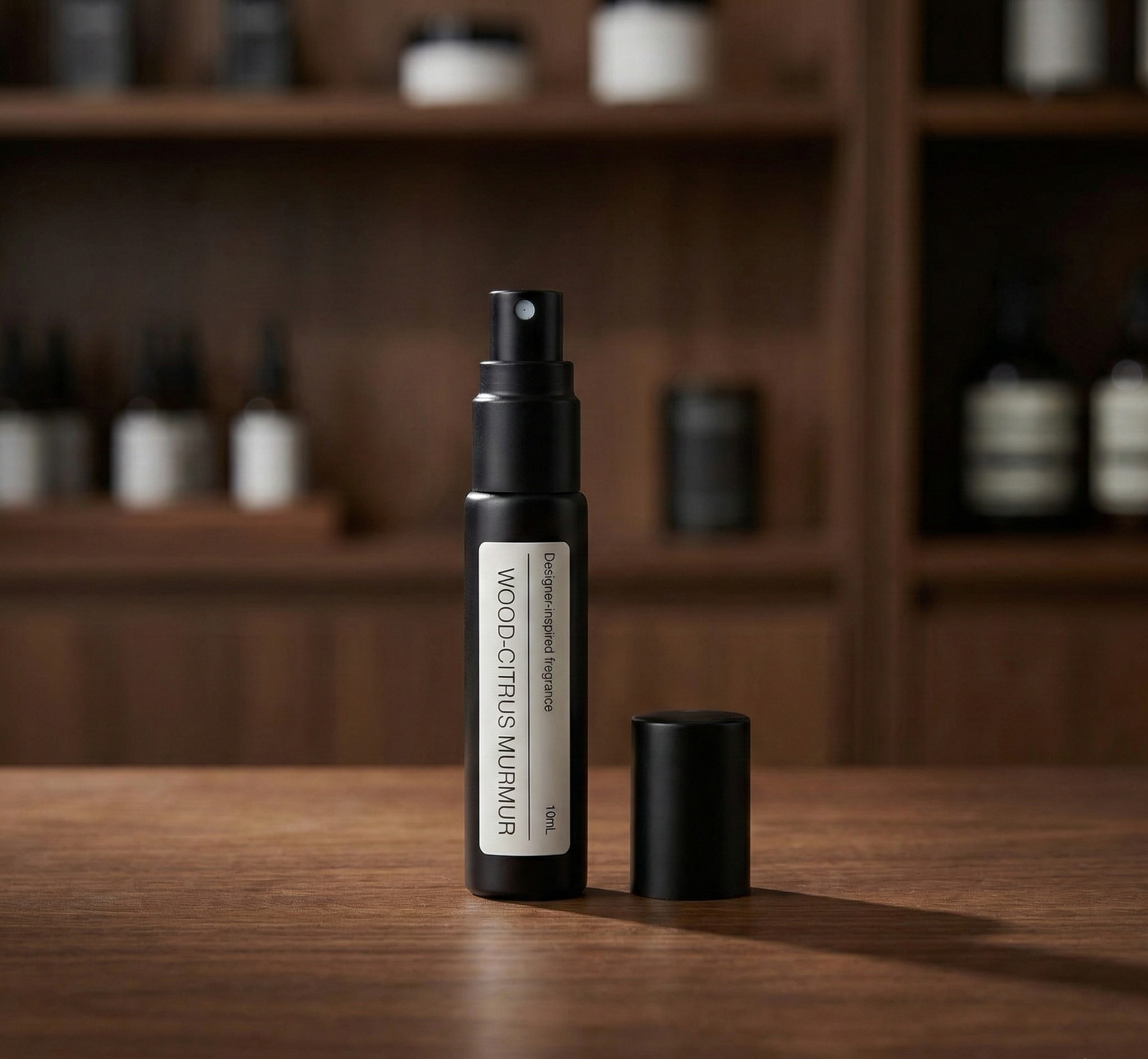 Black perfume roll-on bottle WOOD-CITRUS MURMUR Aesop BREATHLESS dupe Australia