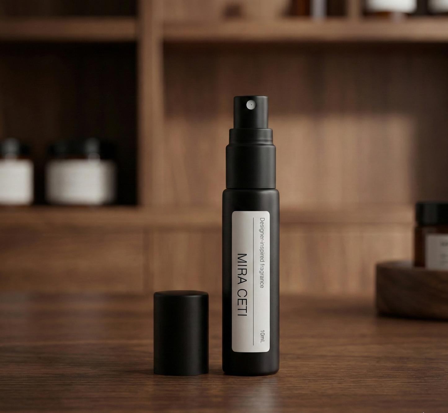 Black roll-on bottle on white surface, Miraceti Aesop MIRACETI dupe