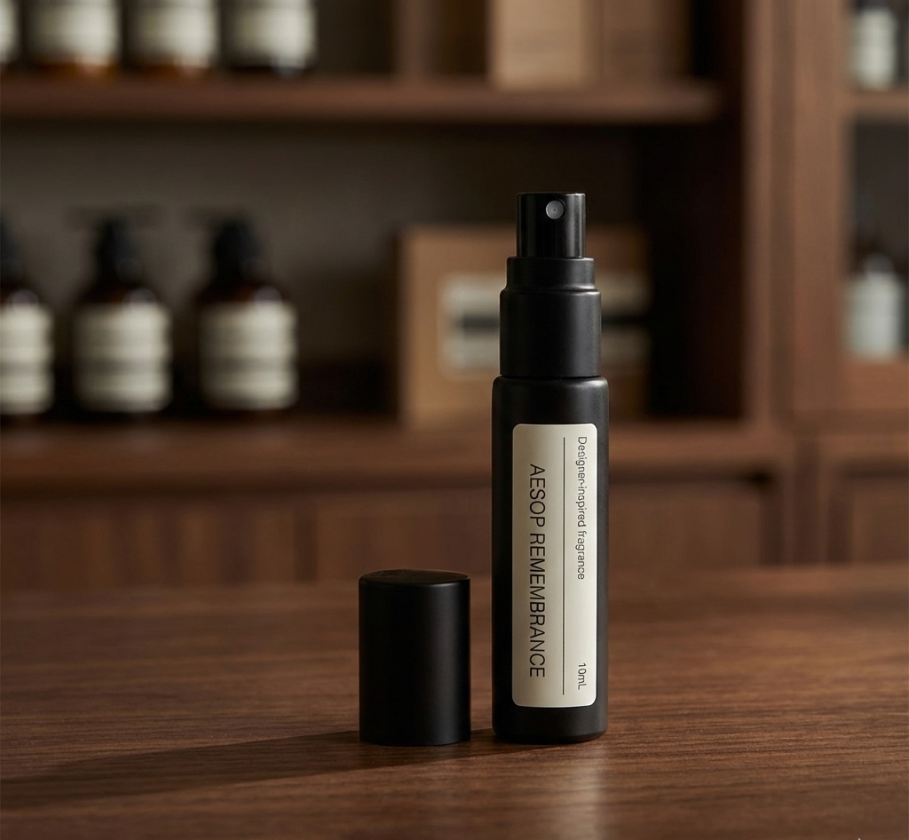 Black perfume roll-on bottle, REMEMBRANCE Aesop RESURRECTION dupe Australia