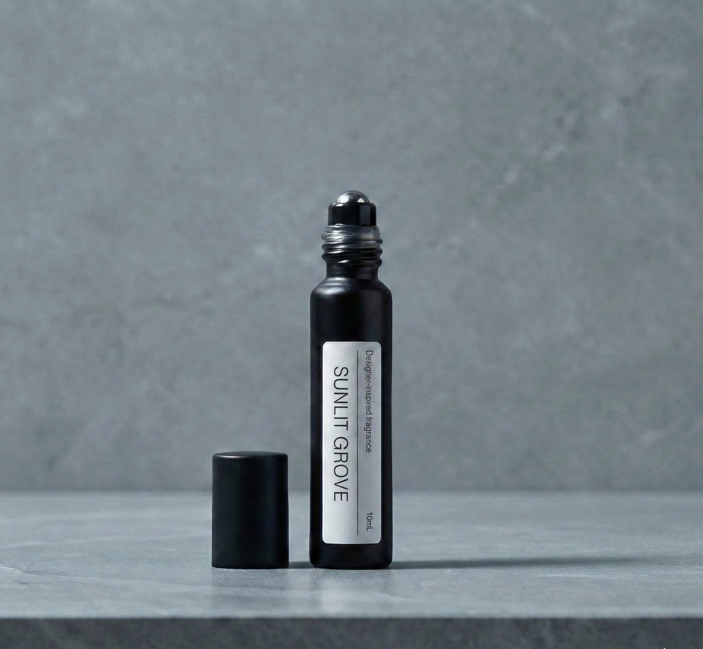 Roll-on perfume on marble SUNLIT GROVE citrus fragrance Burberry Weekend for Men alternative