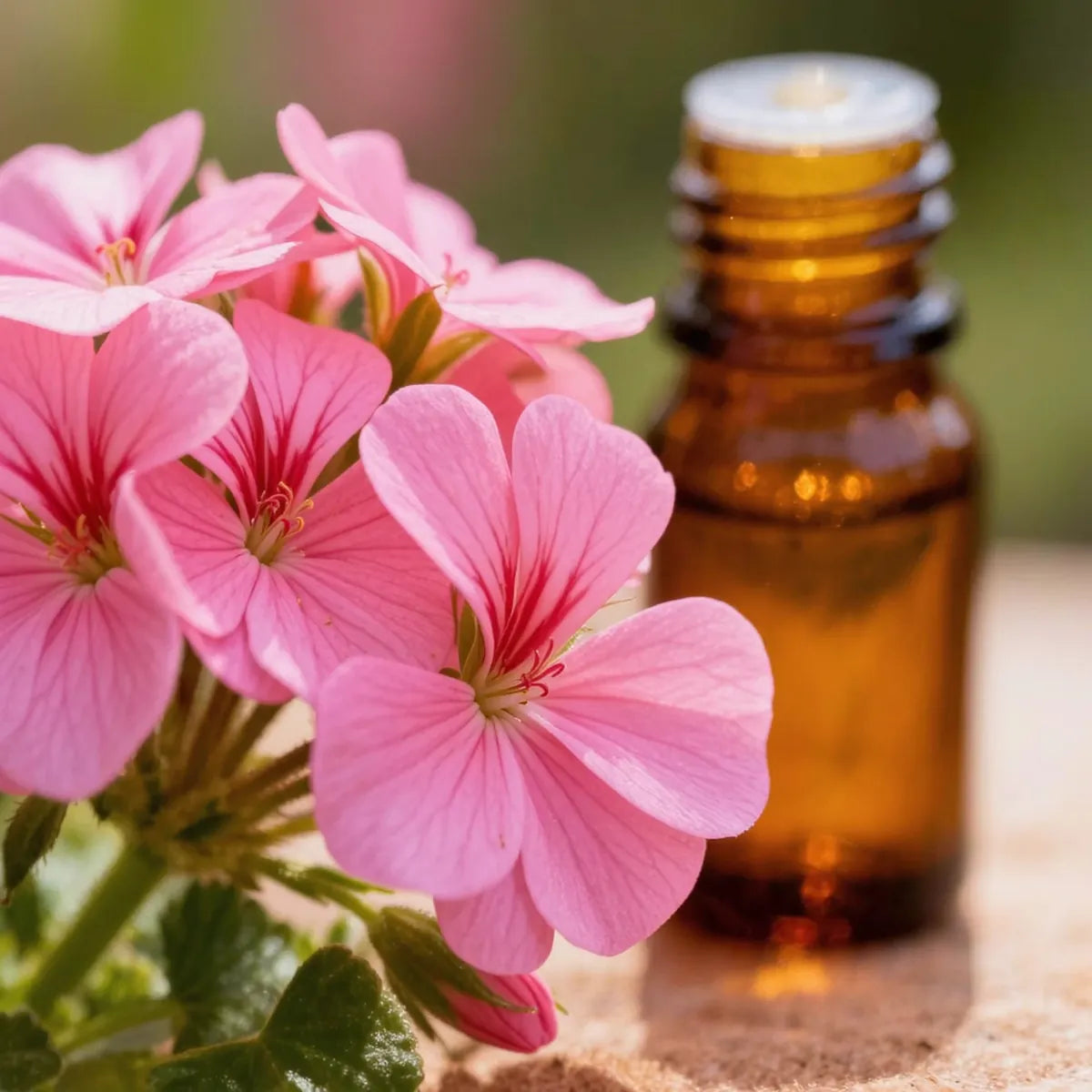 pure rose geranium essential oil